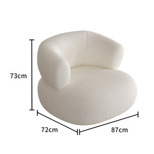 Nordic Cream Lamb Fleece Sectional <strong>Sofa</strong> <strong>Set</strong> for Small Apartments Beauty Salon Living Room Clothing Store Lounges Durable Fabric - Product Image 6