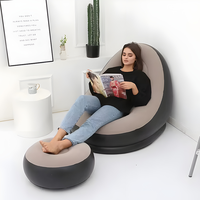 Fauteuil gonflable PVC de haute qualité pour salon, idéal pour adultes et enfants, très grand modèle avec pompes – Vente Flash