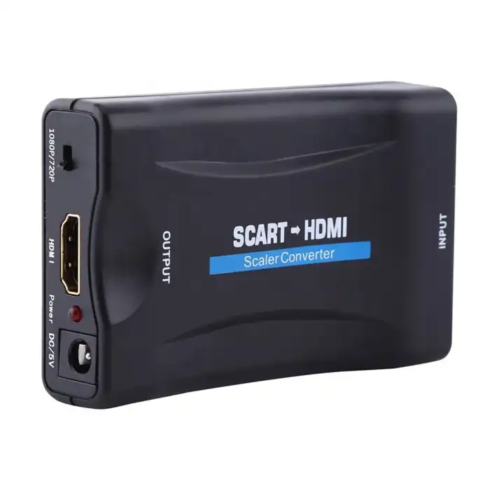SCART TO HDMI Converter Adapter, Scaler Video Audio Converter