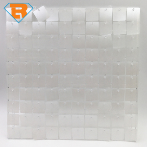 لؤلؤ أبيض مربع الترتر لوحة خلفية الجدار 3D صورة خلفية حفل زفاف عيد ميلاد حفلة خلفية الحدث ديكور - Product Image 1