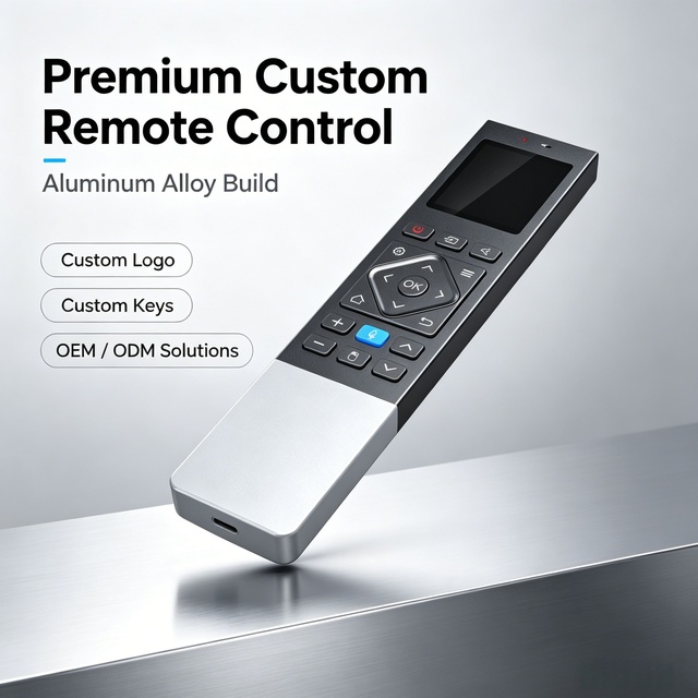 Custom Smart Universal Ble Voice Remote Controller - Aluminum Alloy + Color Screen
