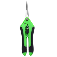 Roestvrijstalen handmatige veiligheidsschaar voor tuinieren, fruitplukken, druiven, citrus, snoeien, groenten, bloemen, met puntige punt, 20 mm