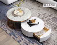 Table basse ronde avec cadre métallique, couleur or, meuble de luxe, offre spéciale, nouveau modèle de