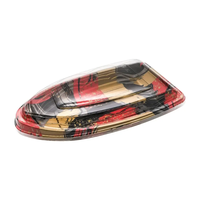 Sushi Boats Boîte à Sushi Jetable avec Couvercle Plateau à Sushi Conteneur Alimentaire Dip Party Supplies Restaurant ou Maison