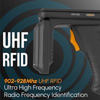 Escáner de Código de Barras Android 12 Rayoungtek, Lector RFID UHF, Computadora Móvil Inalámbrica 4G, Compatible con Zebra SE4710 Impinj E710, Negro/Naranja
