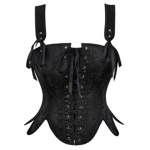 <span class=keywords><strong>Corset</strong></span> <span class=keywords><strong>Femme</strong></span> Bustier Rétro Tops Bandage Médiéval À Lacets Désossé Camisole Gilet - Product Image 1