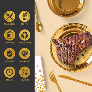 Nhà máy thiết kế mới bán buôn dùng một lần tấm ăn tối thân thiện với môi trường giấy tấm chất lượng dùng một lần Bộ đồ ăn - Product Image 4