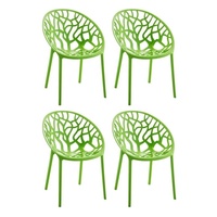Chaise en plastique empilable moderne et imperméable avec assise en polypropylène en forme de corail pour hôtel, salle à manger, salon et jardin