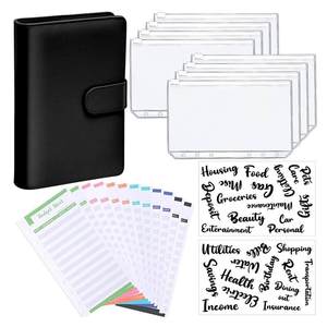 Custom Pu Leather Budget Binder,Office Supplies Notebook Planner Cover A5 A6 Binder Ring Bound Planner with Buckle