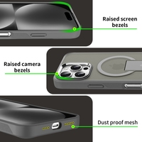 Coque de téléphone en métal acrylique pour iPhone 16 Pro Max 15 14 13 12 11 Support en métal Couverture arrière pour iPhone 17pro