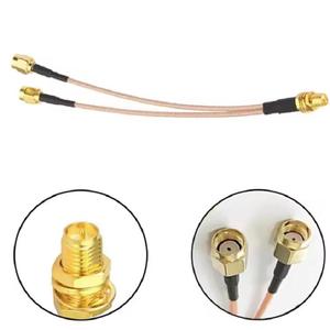 Cable adaptador de antena RP-SMA-K 6SMA con rosca exterior y aguja interior, resistente al agua con clasificación IPX1, <span class=keywords><strong>para</strong></span> conector U.FL-LP - Product Image 1
