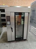 Four à convection rotatif commercial à 10 plateaux, machine à cuire le pain électrique industrielle, équipement de boulangerie en acier inoxydable