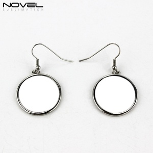 Boucles d'oreilles créoles en alliage de zinc de luxe pour femmes, personnalisables, à sublimer, pour la création de bijoux DIY - Product Image 5