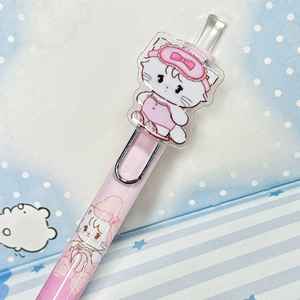 MK047 Groothandel Mikko Schattige 0.5mm Gelpen Cartoon kat Neutrale Pen Studenten Mikko's Acryl Sticker Zwarte Inkt Gelpen - Product Image 5