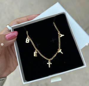 Abalorios de Alfabeto con Forma de Globo |   Colgantes de Letras Iniciales de la A a la Z en Mini Burbuja, Chapados en Oro PVD de 18K, de Acero Inoxidable, para Fabricación de Joyería DIY - Product Image 4