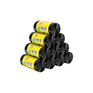 Household Thickened <b>Large</b> Black Flat Mouth Garbage Bags L Size High Strength No Leak <b>Kitchen</b> Waste Disposable Plastic Bags - Product Image 3
