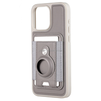 Nouveau produit Support de portefeuille Magsafe avec porte-cartes Airtag Étui de téléphone en cuir pour iPhone 16 Pro Max avec conception de barre