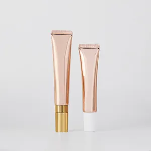 บรรจุภัณฑ์เครื่องสำอางแบบหลอดอะลูมิเนียมสีทอง 15 กรัม พิมพ์ลายตามสั่ง สำหรับผลิตภัณฑ์ดูแลผิว ยาทาเล็บ น้ำมัน ลิปกลอส ลิปสติก ครีม - Product Image 1