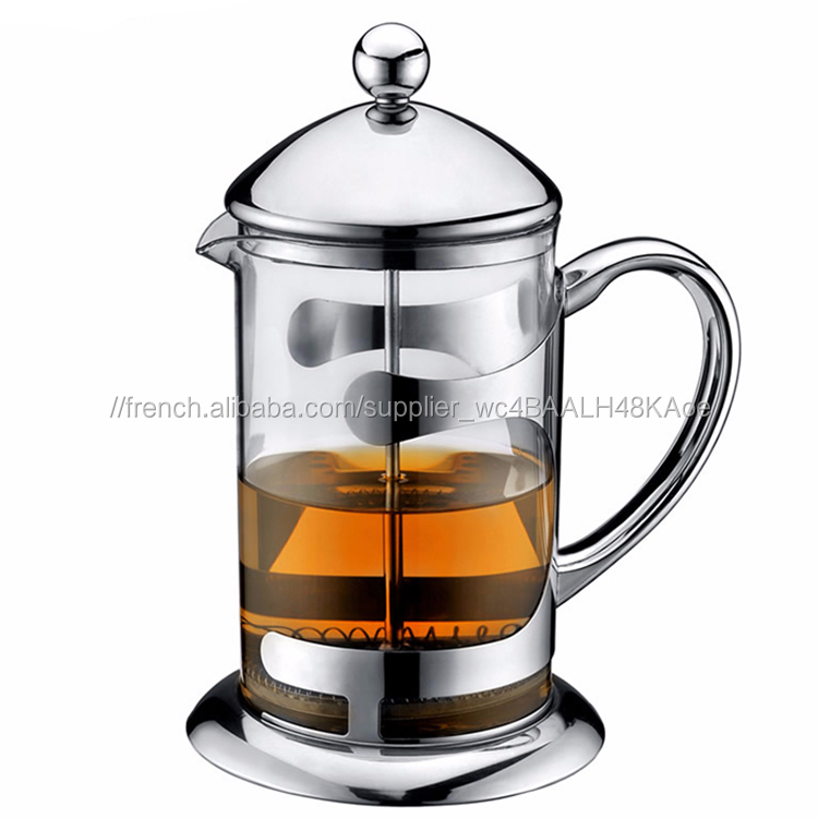 Presse Française Machine À Café, bouteille en verre Français Presse café transparente piston pour la vente en gros