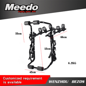 Portabiciclette da viaggio <span class=keywords><strong>per</strong></span> auto portabiciclette da viaggio <span class=keywords><strong>per</strong></span> esterni portabiciclette in acciaio <span class=keywords><strong>per</strong></span> portapacchi <span class=keywords><strong>posteriore</strong></span> <span class=keywords><strong>per</strong></span> auto da 1 ~ 3 <span class=keywords><strong>bici</strong></span> - Product Image 4