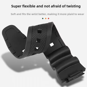 Bracelet de montre en silicone pour <span class=keywords><strong>Casio</strong></span> W-218H/<span class=keywords><strong>F</strong></span>-108 AE1200/1000/1300 Bracelet de montre de luxe respirant 18mm avec boucle - Product Image 2