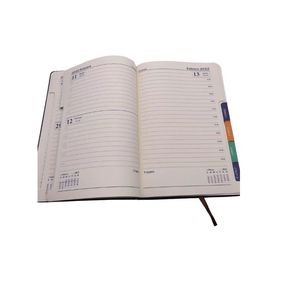 Venta al por mayor 2026 <span class=keywords><strong>diario</strong></span> de moda A5 cuaderno de tapa dura de cuero con espesar enero-diciembre calendario en inglés <span class=keywords><strong>diario</strong></span> de eficiencia promocional - Product Image 5