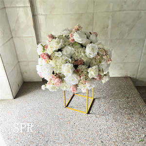 SPR nouvelle table fleur pièce maîtresse plantes vigne bricolage décor de mariage toile de fond boule de fleur artificielle soie bouquet floral glycine rose - Product Image 5