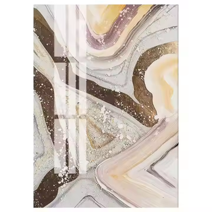 Sang Trọng Hiện Đại Pha Lê Sứ Tường Nghệ Thuật Sơn Tùy Chỉnh Kích Thước Trừu Tượng Hình Ảnh In Với Động Vật Trong Màu Nước Phong Cách - Product Image 5