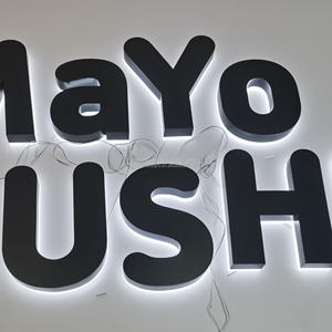 ป้ายอิเล็กทรอนิกสแตนเลสพร้อมป้ายสัญลักษณ์ตัวอักษร LED อะคริลิคความสว่างสูง - Product Image 2