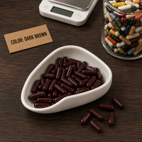 Capsules végétales vides HPMC de qualité alimentaire, tailles 000 à 4, à base d'algues, sans TiO2, sans résidus d'EO