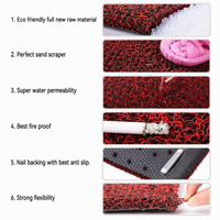 Tapis moderne en plastique pour salon, tapis en PVC imperméable, antidérapant, durable, fabriqué à la machine, facile à nettoyer, lavable, logo personnalisé pour voiture