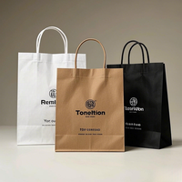 Sac cadeau personnalisé écologique avec logo imprimé, sac fourre-tout en papier kraft brun avec poignée torsadée, emballage personnalisé au prix d'usine