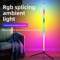 Lumière d'ambiance modulaire pour jeux vidéo, RGB, à commande vocale, contrôlable par application, sur pied, alimentation USB