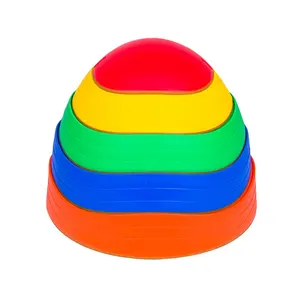 新设计平衡踏脚石5 pcs波浪平衡块彩虹穿越河石儿童感官玩具