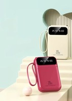 Mini Power Bank 5000mAh 10000mah 20000mah Haute Capacité Charge Rapide avec Câble Alimentation Mobile