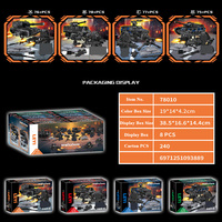 4in1 SWAT militaire jouet Police-équipe véhicule blindé armée guerre char modèle bricolage construire bloc briques pour enfants avec soldat pistolet arme