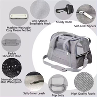 Sac de transport pliable et portable pour animaux de compagnie, en plastique et métal de haute qualité, souple, durable, avec fermeture éclair, respirant, pour chats et petits chiens