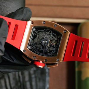 Relojes de Lujo para Hombre, Estilo 011 <span class=keywords><strong>Felipe</strong></span> Massa, Caja de Oro Rosa de 18K, Cronógrafo Flyback, Reloj Mecánico Automático, Reloj Deportivo de Pulsera - Product Image 5