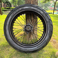 Ensemble roue et pneu Supermoto Surron Ultra Bee 17 pouces noir haute performance, pièces de modification CNC pour moto électrique tout-terrain