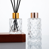 Conteneur carré en verre vide de 180 ml pour bougies DIY, artisanal, écologique, pour parfums d'intérieur et désodorisants