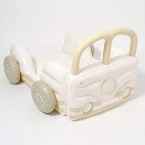 Lit gonflable en PVC avec revêtement floqué 160*120*90 CM couleur beige pour enfants, pour dormir à l'intérieur de la chambre et en camping en plein air - Product Image 2