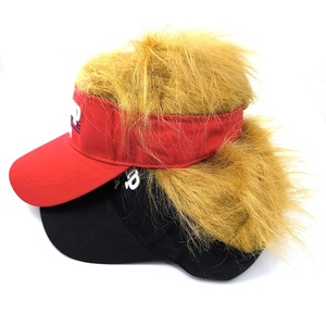 2024 пользовательские флаги США вышитая Регулируемая шляпа с париком из волос Новинка козырек и логотип для спорта - Product Image 5