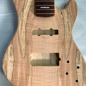 DIY unbemalte 4-saitige E-Bass-Gitarre mit allen Hardware Custom ized Design CNC-produziertes Musik instrument