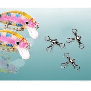 TOPIND Noir Nickel T-Turn Swivels <span class=keywords><strong>Triple</strong></span> Cross Line Swivels 3 Way Fishing Swivel - Product Image 6
