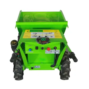 Gratis Verzending Hot Selling Hydraulische Dump Mini Kruiwagen Elektrische Batterij Buggy Dumper Betonnen Mortel Bouw Boerderij Gebruik