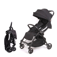 Vente flash XCD GK12 Poussette bébé, cadre en alliage d'aluminium, pliable, matériau en lin PU, capacité de charge de 20 kg, 0-3 ans, détachable CN/HEB
