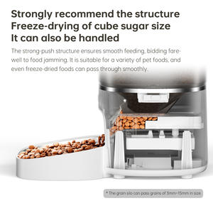 Distributeur automatique de nourriture pour animaux de compagnie à double bol intelligent 8L avec caméra pour chats et chiens, design arrondi, prise US, détachable - Product Image 5