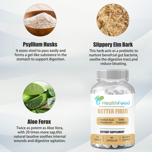 High Absorption Better Fiber Capsules Psyllium Husk Powder Capsules Regulate Bowel Movement 30 Day Supply Fiber <b>Supplement</b> - Product Image 4