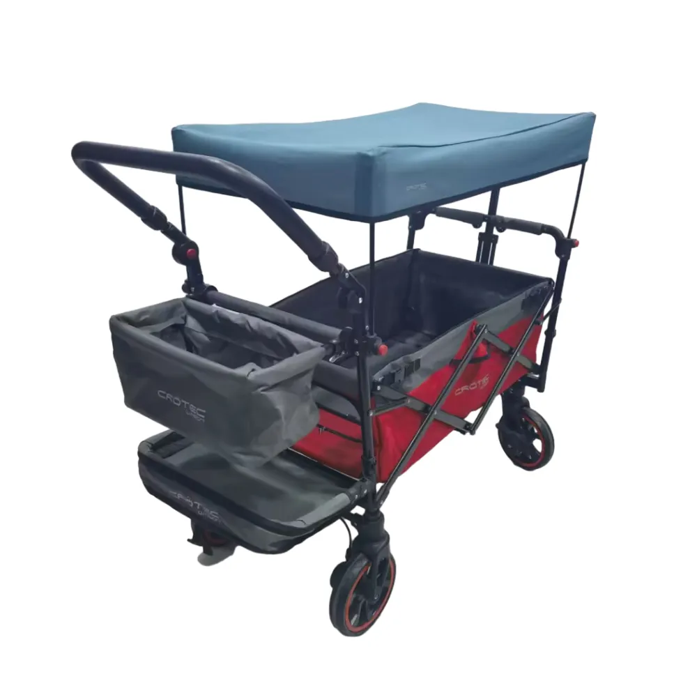 heavy duty push pull easy fold collapsible outdoor folding wagon with canopy