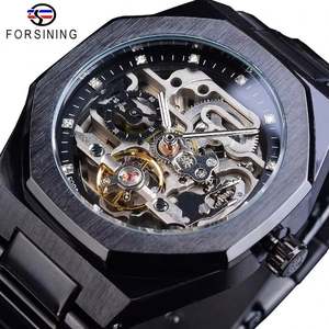 Relojes de Pulsera Mecánicos Forsining para Hombre, Relojes Automáticos Plateados, Relojes Esqueleto con Tourbillon, Reloj Luminoso, Relogio Masculino - Product Image 2